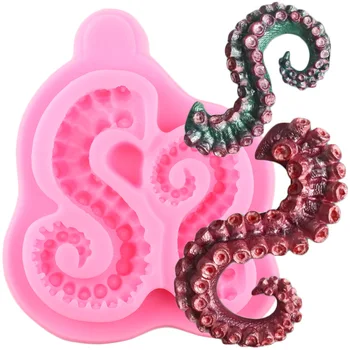 

Sea Animals Tentacles Silicone Molds Cupcake Topper Fondant Cake Decorating Tools Cookie Baking Candy Chocolate Gumpaste Moulds
