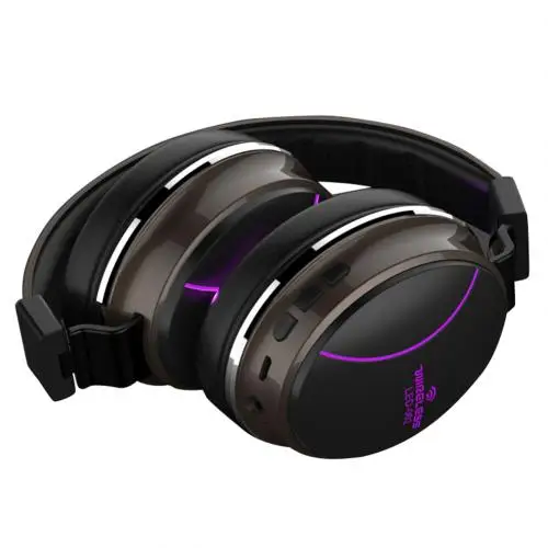 Coffee Grey Горячая Распродажа складные Bluetooth 5,0 светодиодный светильник для дыхания бас-музыки спортивные наушники гарнитура - Цвет: Coffee Grey