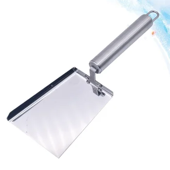 

Stainless Steel Pollen Shovel Clean Shovel Honey Extractor Flat Shovel Beekeeper Hive Clean Scraper Beekeeping Equipment (Silver