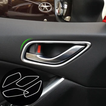 

Auto Accessories Fit for Mazda CX-5 CX5 2012-2016 ABS Matte Chrome Interior Door Handle Bowl Cover Trims 4pcs