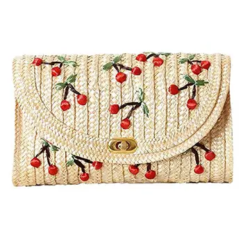 

Weave Embroidery Cherry Chain Women Messenger Bags Bohemian Style Mini Women's Messenger Bags-