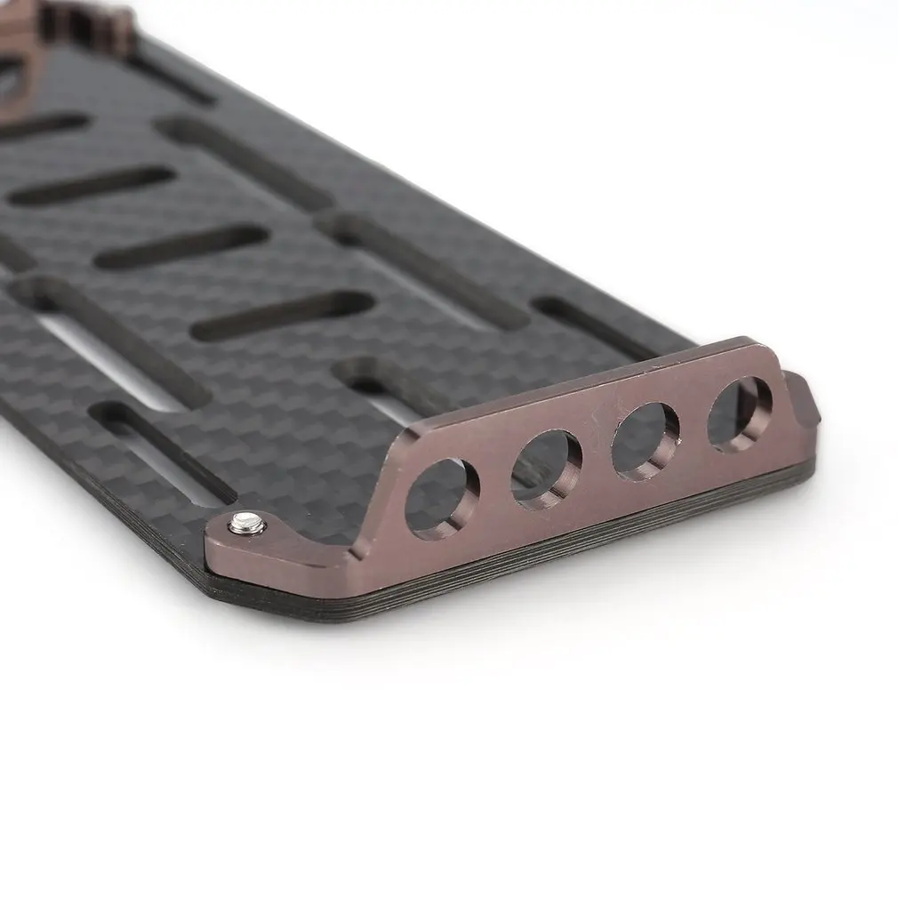 2020 Black Carbon Fiber Battery Mounting Plate for 1 10 Scale RC Crawler Climbing Off road 5