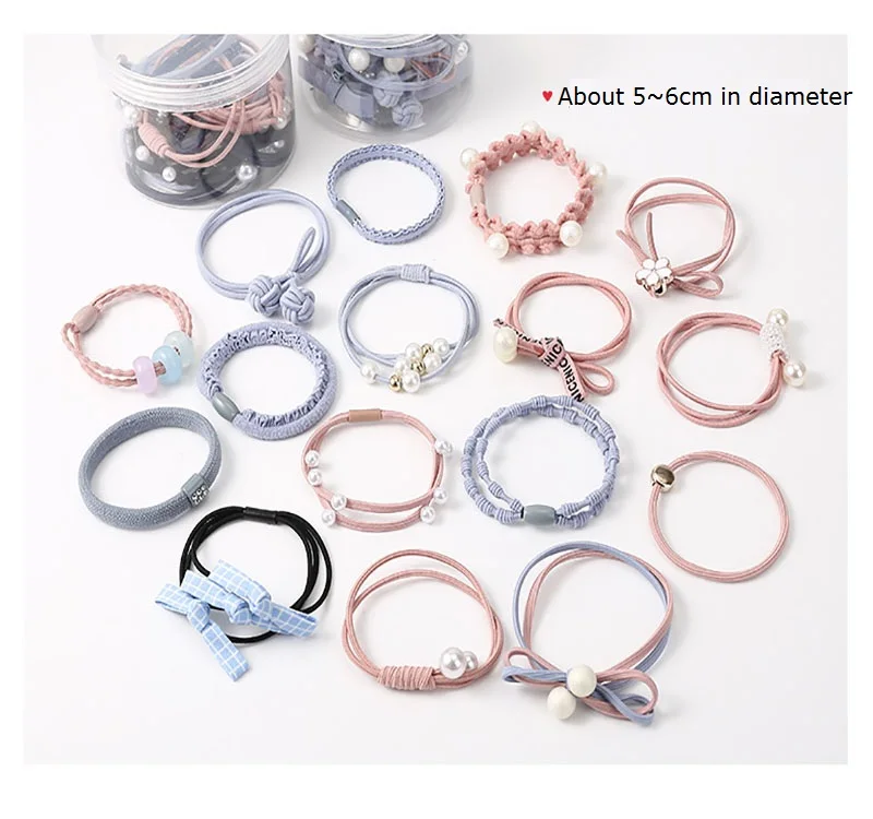 25PC Pure and Fresh Sweet starry sky Series Maiden Elastic Hair Bands Ribbon Flowers Pentagram Rabbit ears Hair Clips