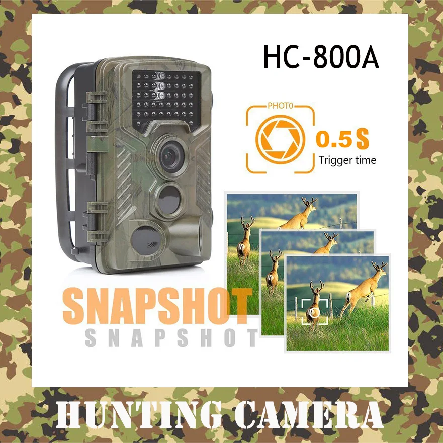 

HC-800A Trail Cameras Night Vision Hunting Camera 1080P HD Digital Infrared Wildlife Scouting Animal Cameras Waterproof