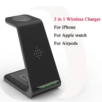 

Wireless Charger 3 In 1 10W Fast Charge For iPhone 11 Pro XR XS 8 For Apple Watch 3 4 5 For AirPods Pro Wireless Charger Stand