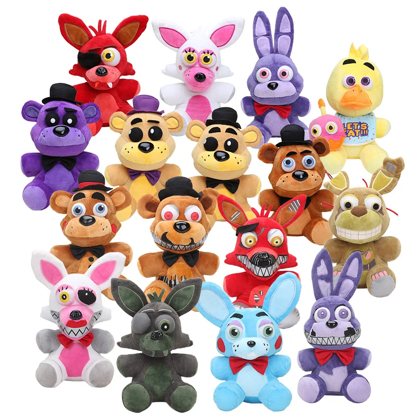 Five Nights At Freddy's FNAF Golden Freddy foxy Bonnie Chica Sister Location stuffed doll cupcake Fazbear plush toys | Игрушки и