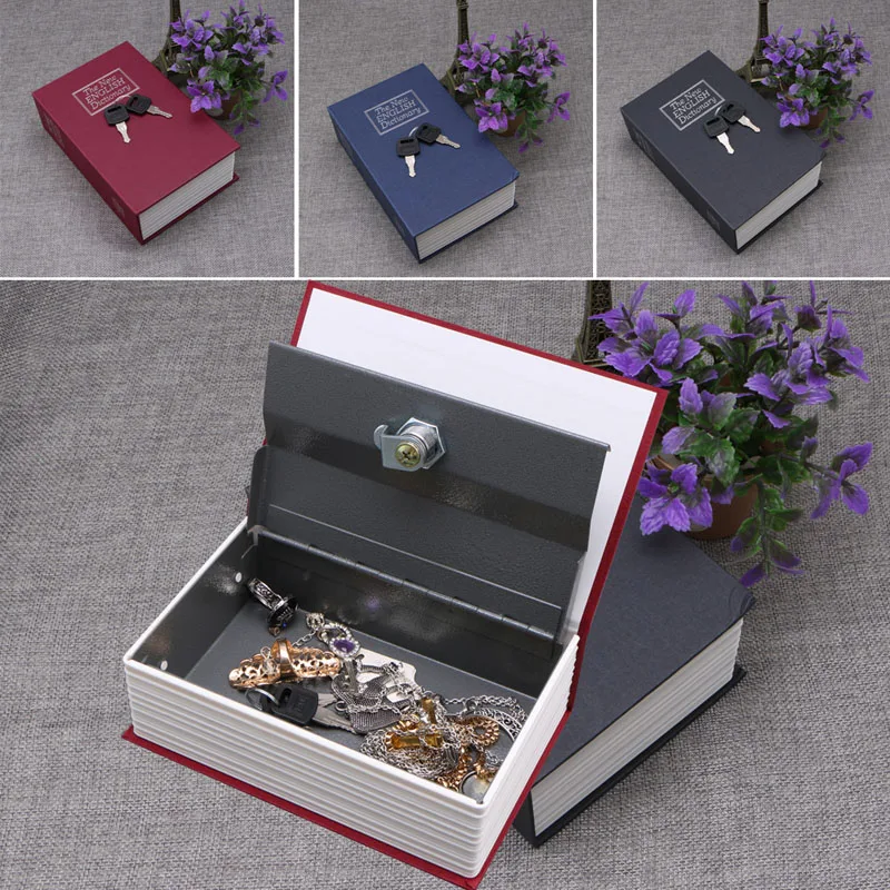 

1 Set Mini Home Security Dictionary Book Safe Cash Jewelry Storage Key Lock Box Hot