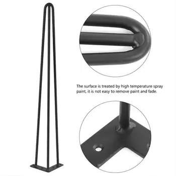 

4Pcs Iron Metal Table Desk Leg 28/30 inch Coffee Table Chair Laptop Desk hairpin legs Anti Slip DIY Furniture Legs FR Wareouse