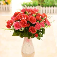 Маленькая Цветочная корзина из искусственного ротанга, искусственная Цветочная композиция, ваза, пластиковый Цветной орнамент, декоративные сухие цветочные горшки, вазы