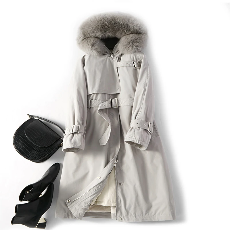 2020 Korean thick warm Real Fur Coat Female Wool