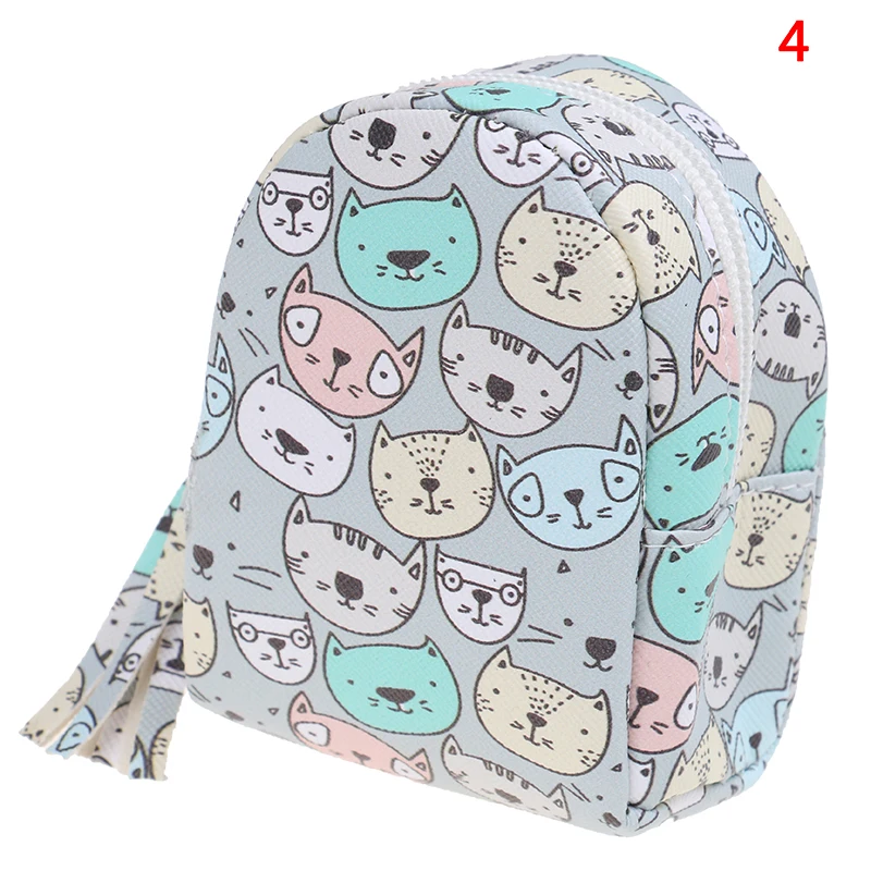 Style 4 Мультяшная Женская миниатюрная монетная сумка кошка кошелек для монет с принтом ключей держатель для карт кошелек деньги сумки наушники посылка подарки детям - Цвет: Style 4