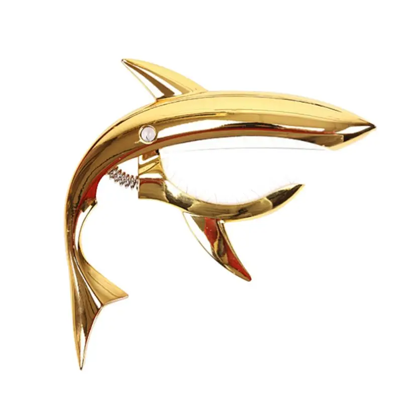 

Acoustic Guitar Capo Shark Shape Zinc Alloy Tuner Musical Stringed Instruments Parts Accessories