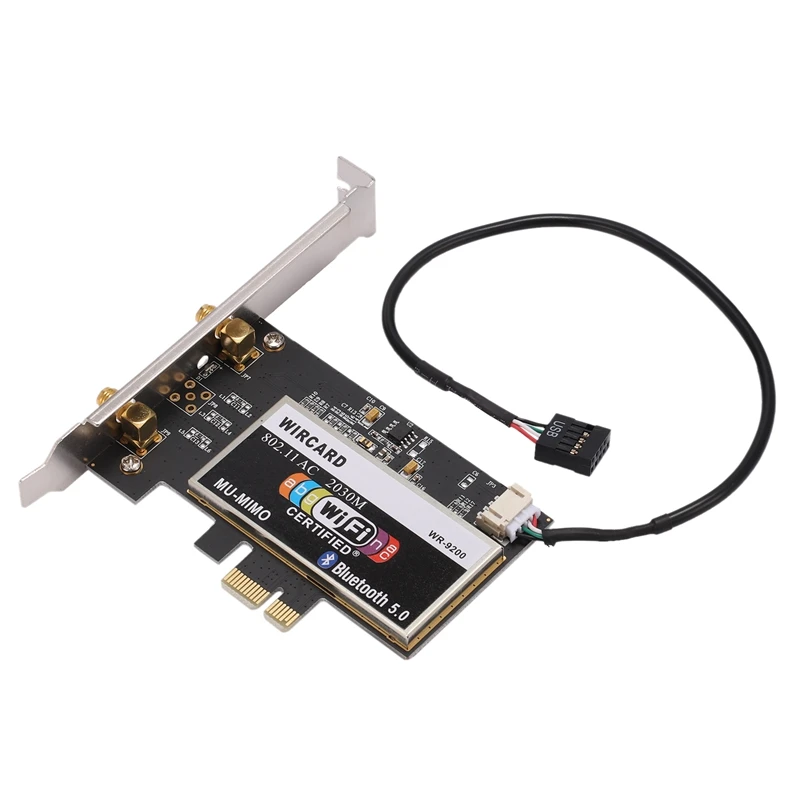 WIRCARD для настольного ПК Intel AX200 WR-9200 2974M 2,4G/5G BT5.0 PCI-E беспроводная карта+ удлиненная антенна двухдиапазонная wifi карта