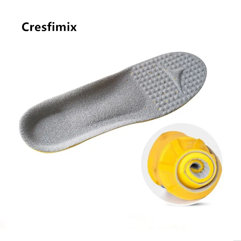 Cresfimix Semelle De Chaussures Мужские дышащие Спортивные Мягкие Удобные стельки для ног мужские противоскользящие стельки больших размеров C5577