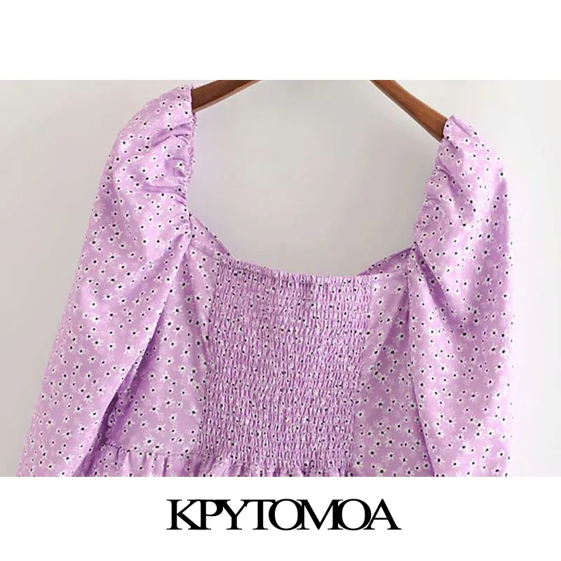 Женская укороченная блузка KPYTOMOA винтажная эластичная с оборками и бантом