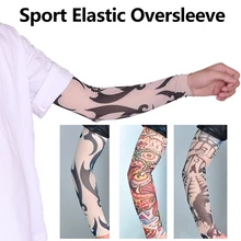 1 шт., трендовые мужские тату-рукава для женщин, новые трендовые высокоэластичные Поддельные Временные дизайны, летние солнцезащитные гетры для тела, УФ