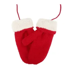 Детские зимние милые разноцветные теплые вязаные перчатки в стиле пэчворк для мальчиков и девочек; красные зимние теплые перчатки; rekawiczki dzieciece