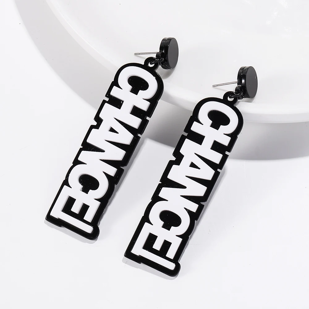 13 Styles ECO-Friendly Acetat Round Drop Earring For Women Double Layer Triangle Square Earring Gift