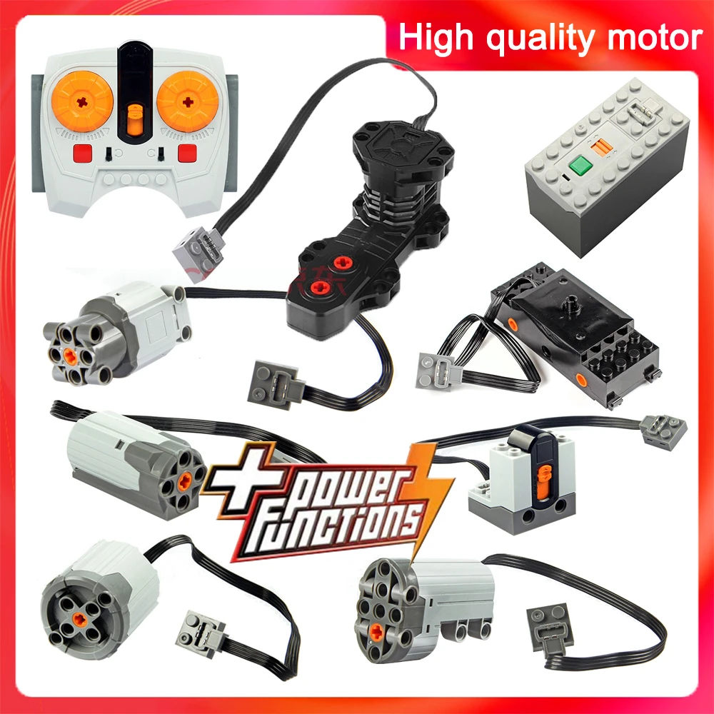 Lego Technic Power Functions Parts M,L,XL,Servo Motor IR Remote Battery Lot Gear