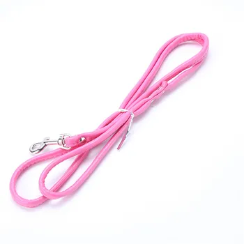 

Pet Cat Puppy Dogs Leash Long Smooth PU Leather Leashes Solid Color Dog Walker Dogs Leashes Pink Blue Red Black M