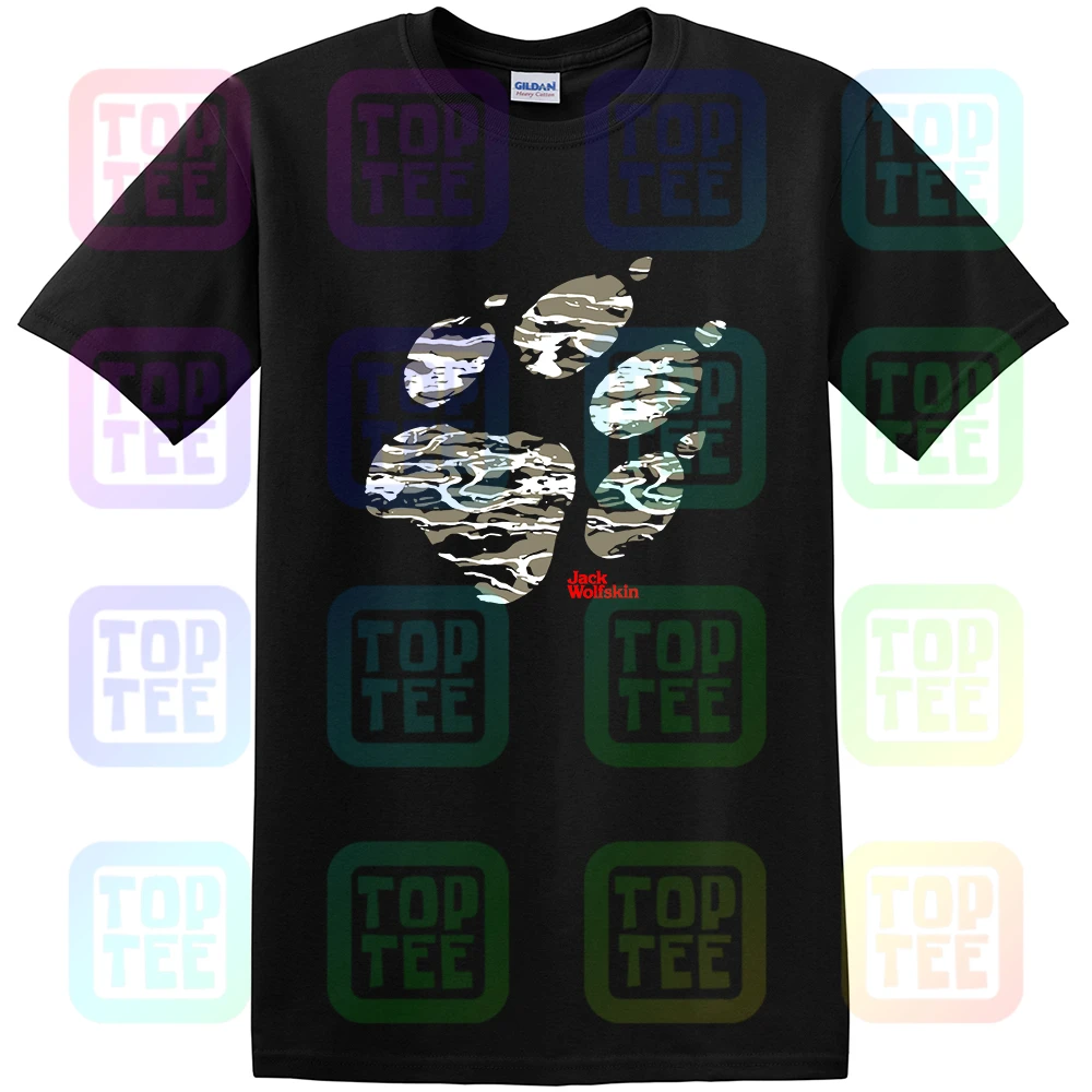 

Mens Jack Tee Wolf Laguna Paw Organic Cotton Tee Shirt Unisex Size S-3XL