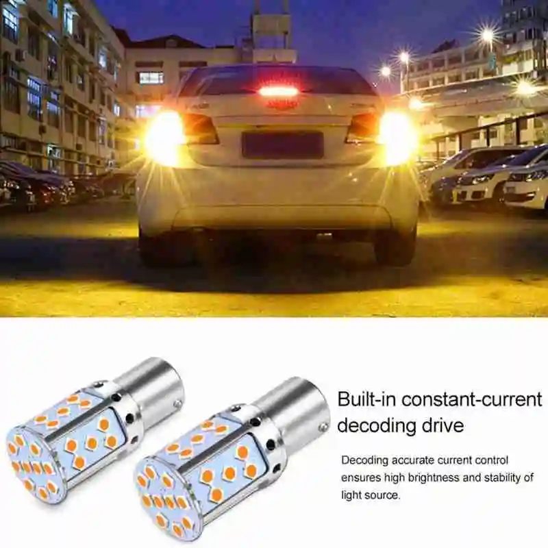 2шт 21 Вт Мощный Янтарный Bau15S 7507 1156PY светодиодные лампы для переднего или заднего поворотника светильник s для типа AO сигнальный светильник