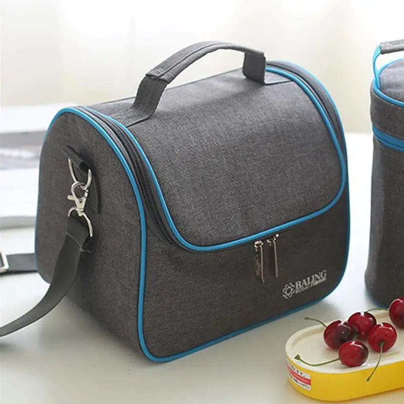 Мужская и женская Портативная сумка для ланча большой емкости коробка для хранения свежих продуктов изолированная сумка-тоут