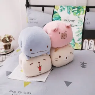INS стиль мультфильм животных из свиной кожи лисы руки грелка Подушка детский день подарок плюшевые игрушки для дома