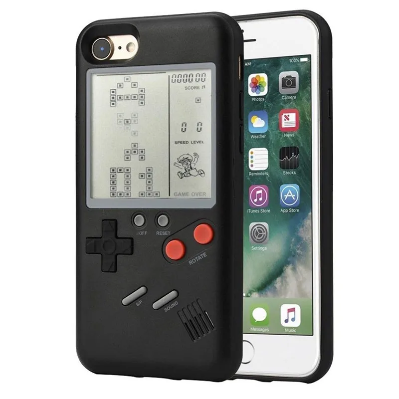 Игровой Мягкий ТПУ чехол для телефона чехол для iPhone X XS Max для iPhone 6 7 8 Plus дисплей 36 Классический игровой автомат Оболочка Черный