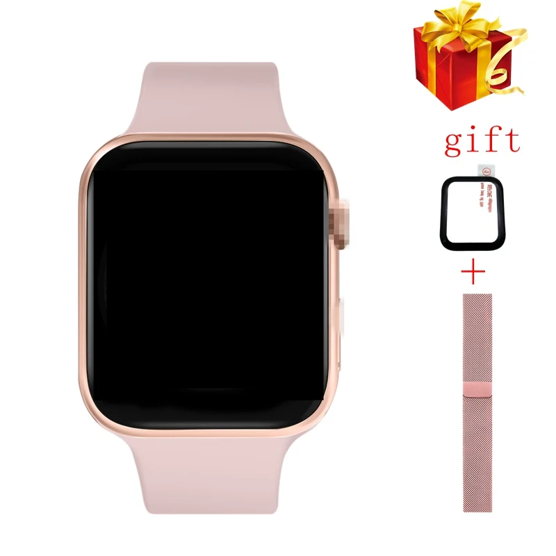 pink with F S IWO 11 gps Bluetooth мужские умные часы 1:1 Смарт часы 44 мм чехол для iOS Android сердечного ритма кровяное давление IWO 10 8 9 обновление - Цвет: pink with F S