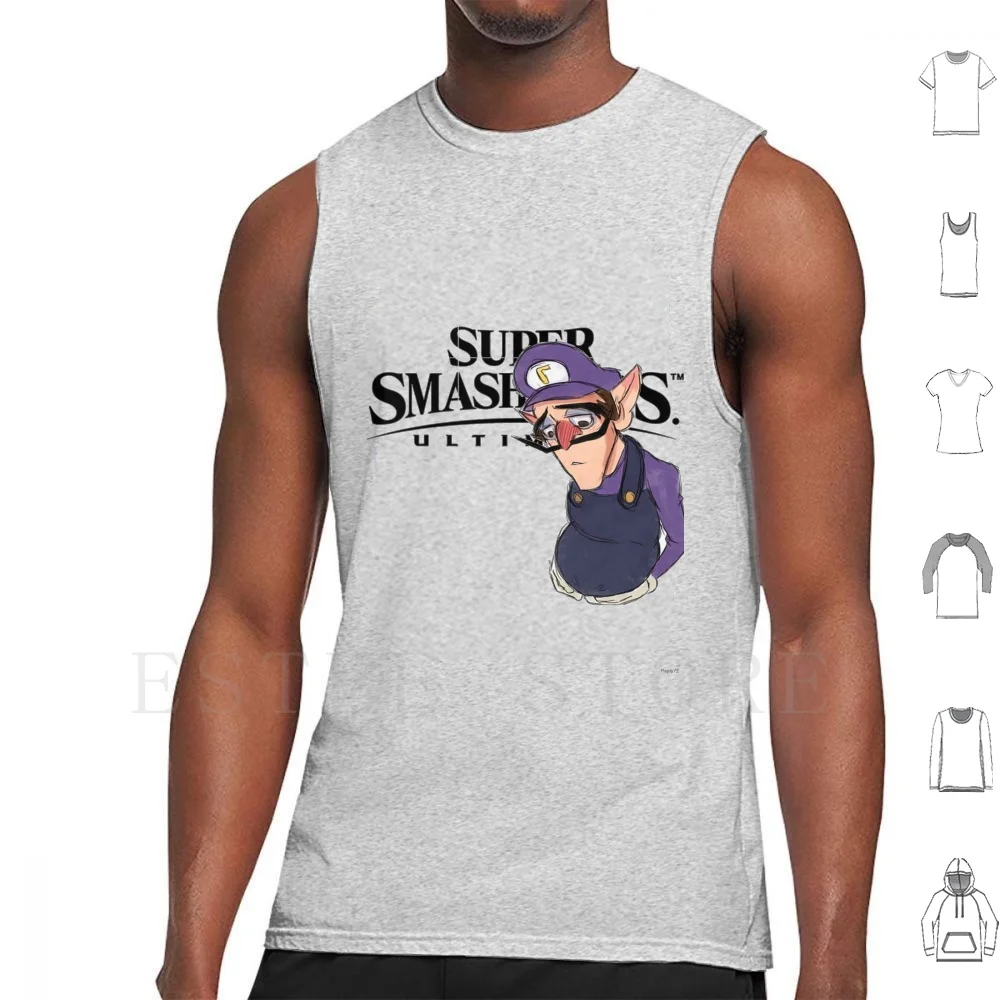 Waluigi Sumer Smash Bros Ultimate Disacity Canotte Gilet Senza Maniche Super Smash Bros Super Smash Bros Super Smash