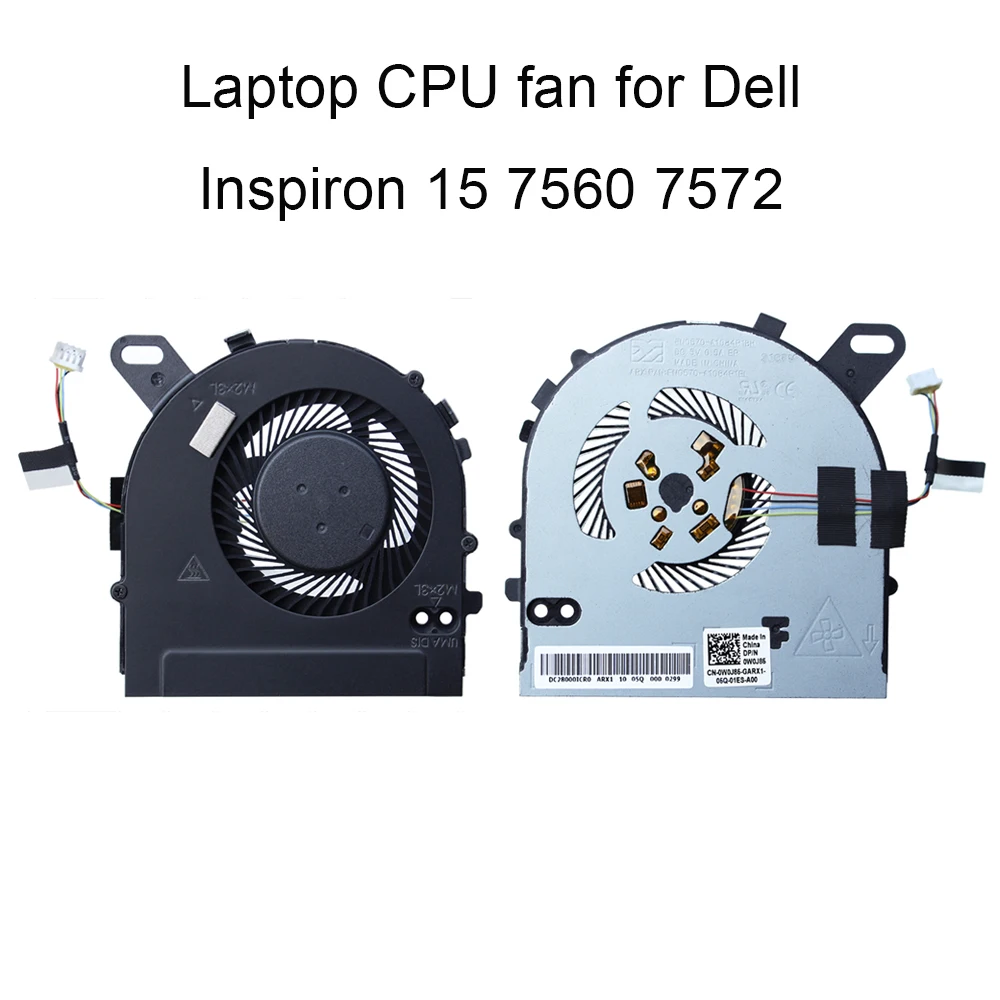 

0W0J85 Computer Fans for Dell Inspiron 15 7560 7572 15-7560 CPU Cooling Fan CN-0W0J85 W0J85 DC028000ICR0 Cooler Radiato Hot sale
