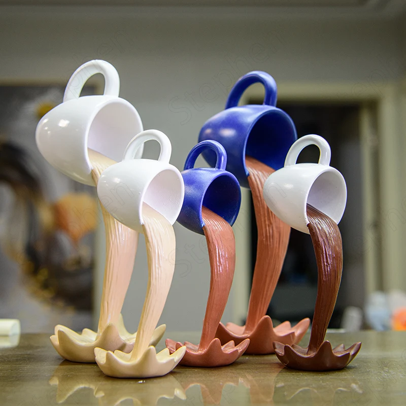 

Антигравитационные украшения для кофейной чашки, европейские современные украшения из смолы, креативная скульптура, аксессуары для украшения дома