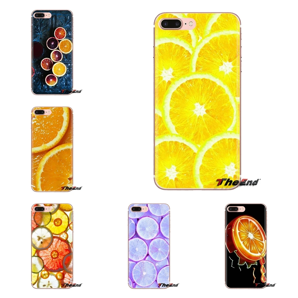 Для iPhone XS Max XR X 4 4s 5 5S 5C SE 6 6S 7 8 Plus samsung Galaxy J1 J3 J5 J7 A3 A5 свежие оранжевые фрукты