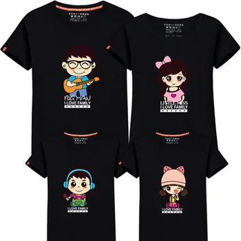 

His- and- hers Couple T-shirts Family Matching Clothes Top Casual Women Men Fashion Baby Boy Girl tshirt Mommy And Me Clothes