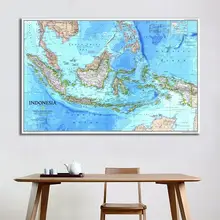 A1 Size Fine Canvas Painting HD Indonesia Map Waterproof Spray Painting Map For Living Room Wall Decor Map A1 Size Fine Canvas Painting HD Indonesia Map Waterproof Spray Painting Map For Living Room Wall Decor Map