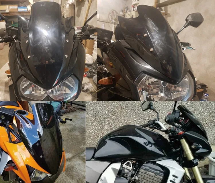 Для Kawasaki Z1000 2003 2004 2005 2006 ветровое стекло экран двойной пузырьковый ветер дефлекторы Z 1000 аксессуары для мотоциклов