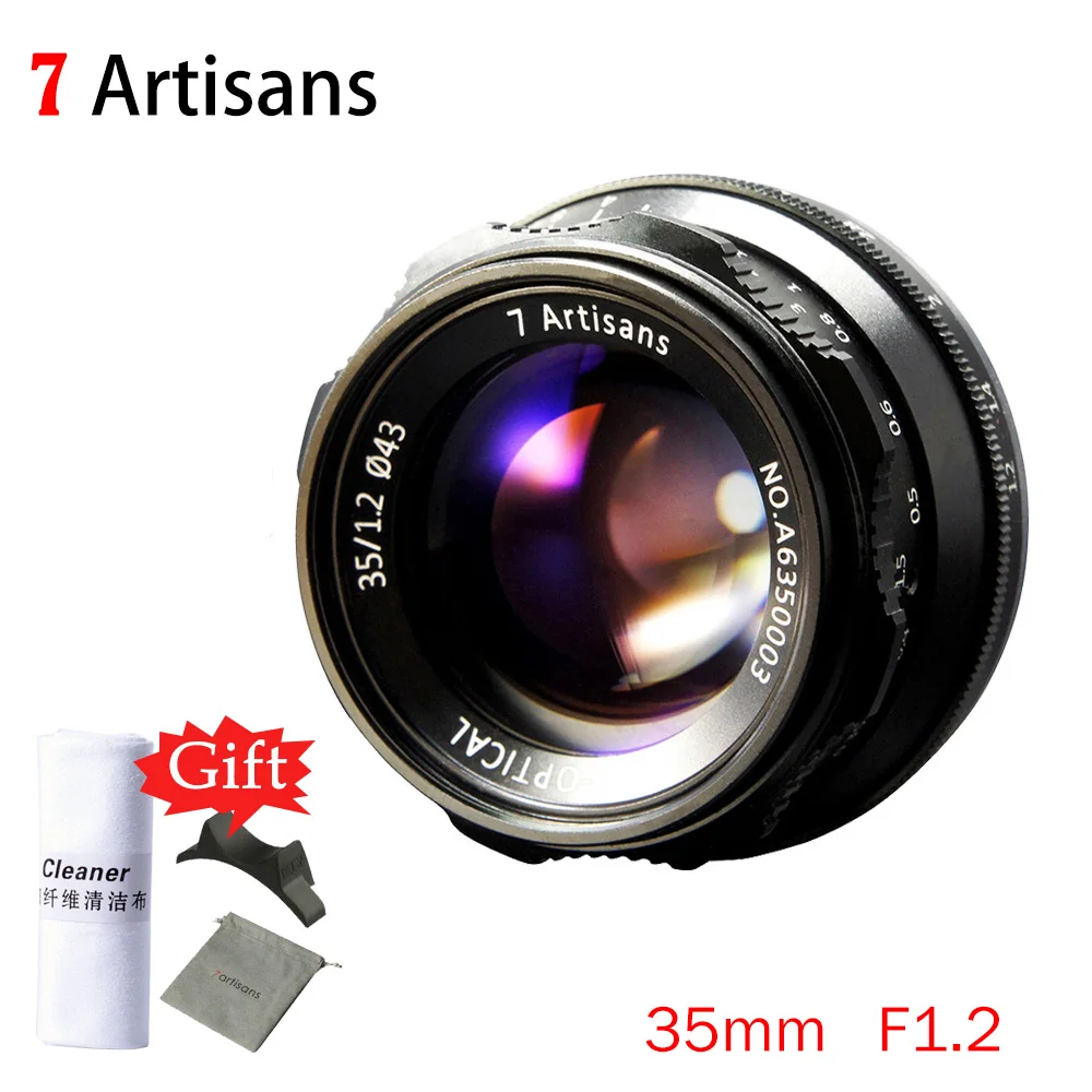 Объектив 7artisans Prime 35 мм F1.2 для Sony E mount фотоаппарата Fuji XF ручная беззеркальная