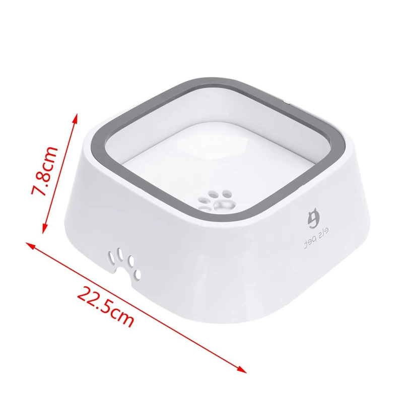 

Hot Sale 1.5L Pet Dog Bowls Floating Not Wetting Mouth Cat Bowl No Spill Drinking Water Feeder Plastic Portable Dog Bowl