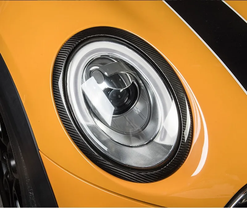 Углеродное волокно передняя фара автомобиля крышка лампы задний фонарь Литье отделка для Mini Cooper F54 F55 F56 F57 F60 Countryman