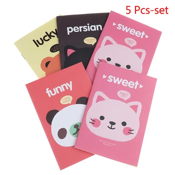 

5Pcs Cartoon Animals Notepad Memo Pad Memo Notebook Stationery School Supplies