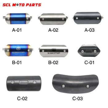 

ALconstar-Racing Motorcycle Exhaust Copy Carbon Protector Heat Hot Shield Cover For AK Exhaust Muffler Cover