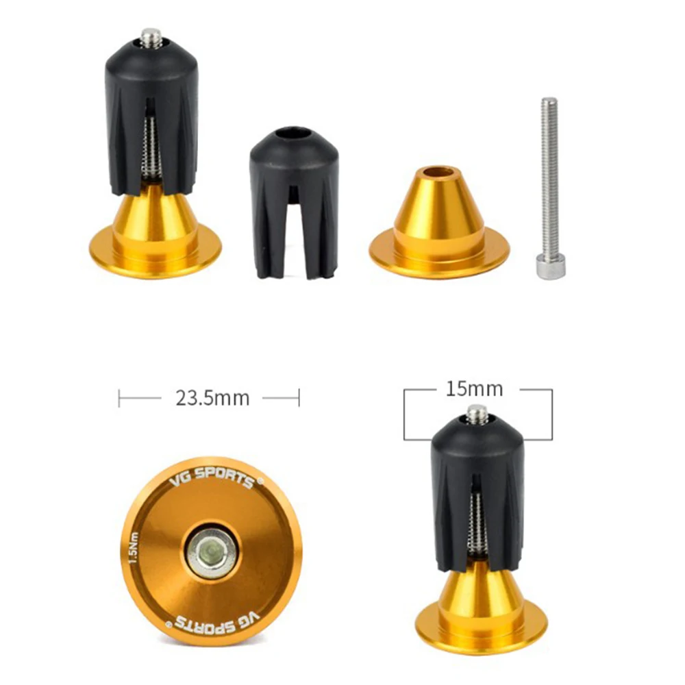 1 Pair Bicycle Grip Handlebar End Cap Aluminium Alloy Lock MTB Mountain Handle Bar Grips End Plugs for Bike Handlebar Accessory