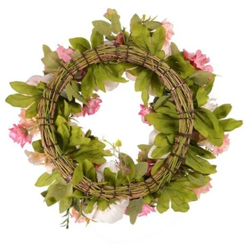 

1XArtificial Flower Wreath Peony Wreath - 40CM Door Wreath Spring Wreath CLASSIC DESIGN VERSATILE Outer Diameter 40cm