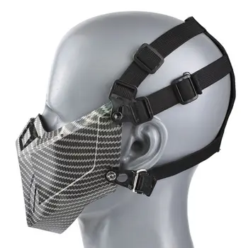 

ZL1 carbon fiber pattern Tactical Hunting Masks Face Mask Camo Half Face Protective Breathable Lower Mask Protection Mask h