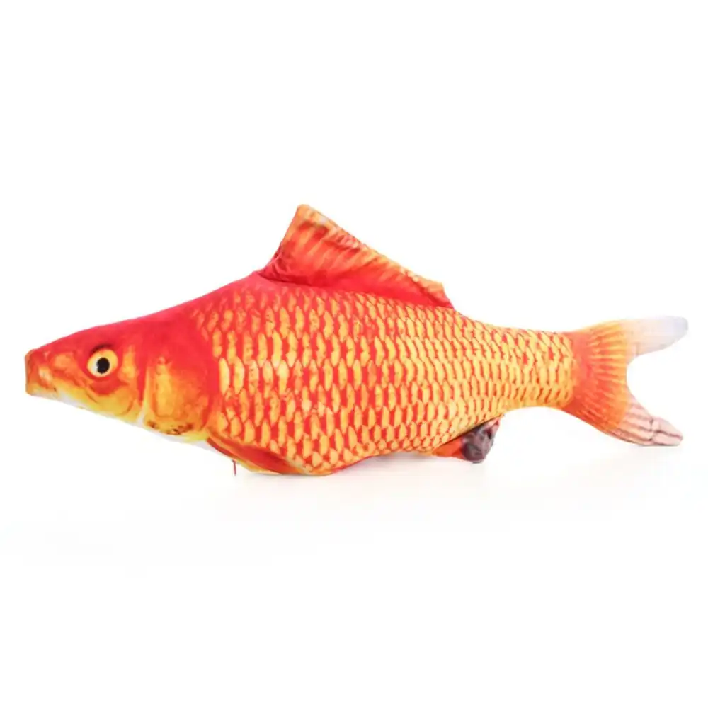 creative 3d carp fish shape cat toy cute simulation plush fish p