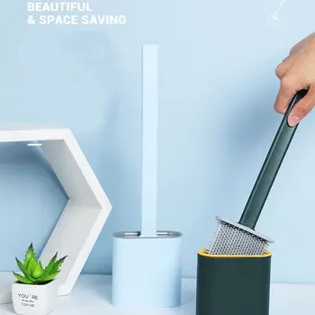 

Crevice Household Toilet Brush Long Handle Soft Bristle Toilet Brush Without Dead Corner Clean Decontamination Toilet Brush