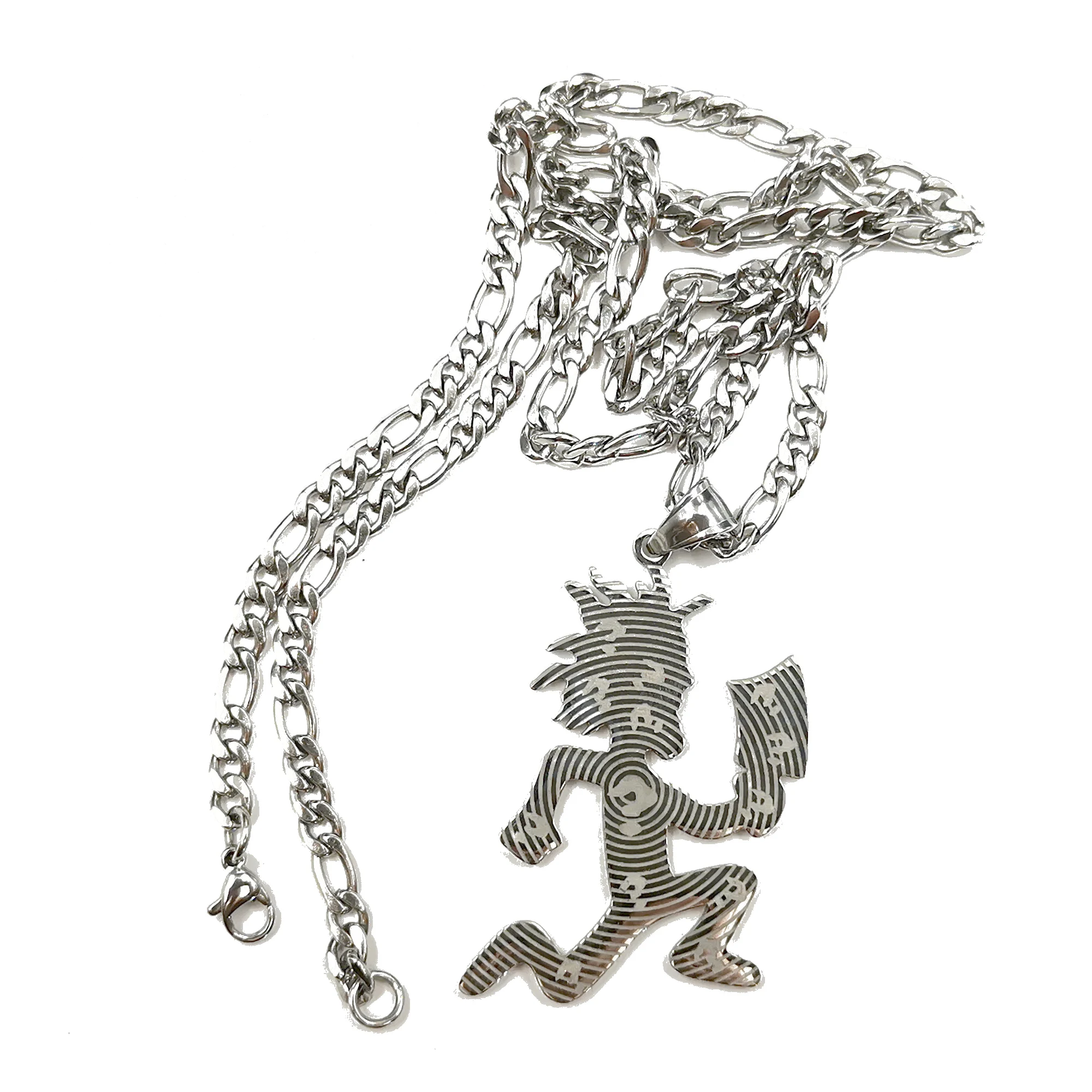 Big 2 inch Fashion ICP Etched Out Hatchet Man Juggalo Pendant Charms Stainless steel Necklace NK Link Chain 5