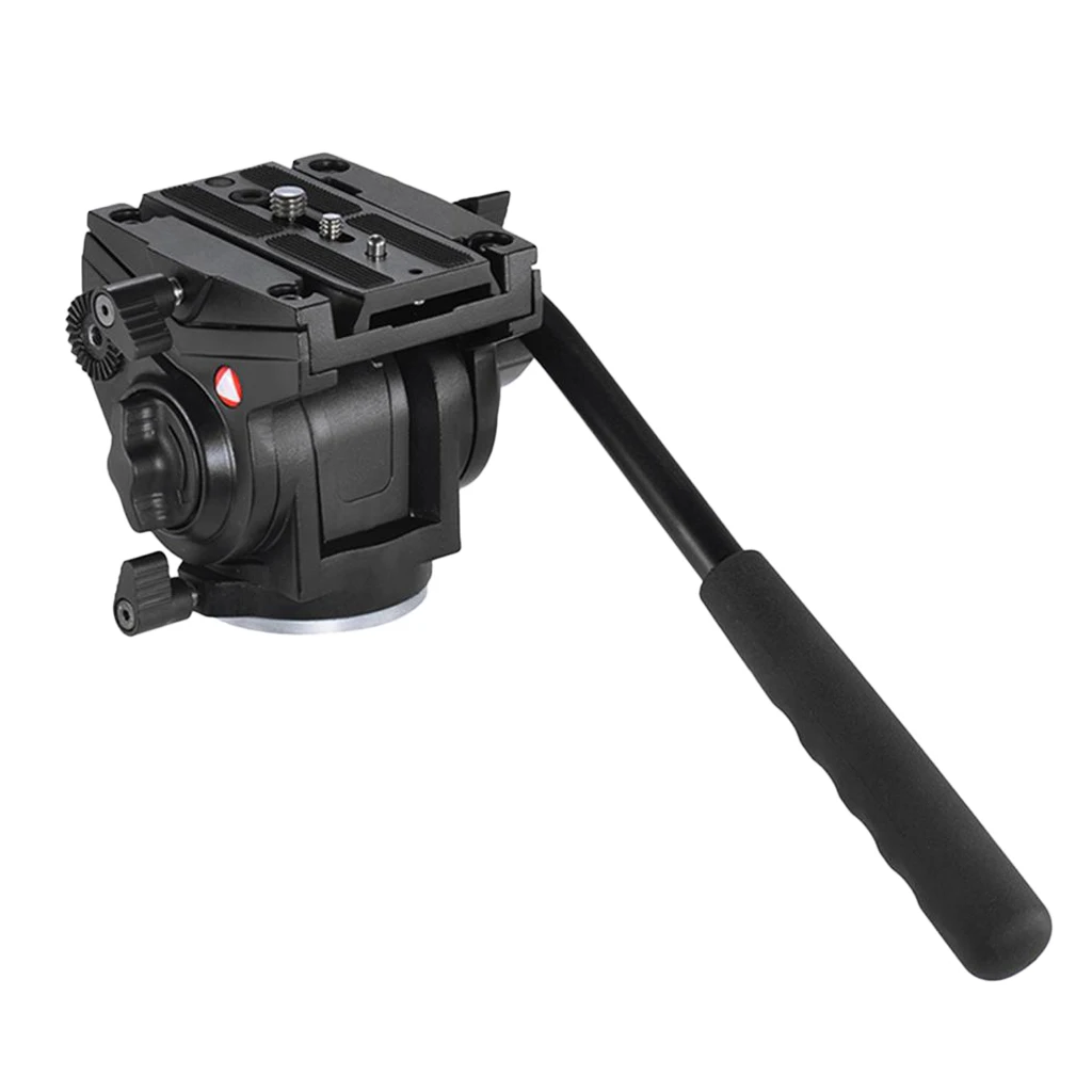 Heavy Duty Fluid Video Tripod Head 1/4&3/8 Screws Release Plate Max Load 5kg Tripod Monopod SLR DSLR Camera Holder Stand