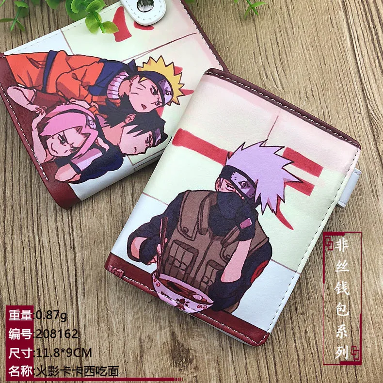 Аниме Наруто Shippuden Hatake Kakashi короткий кошелек из искусственной кожи Uchiha Sasuke портмоне|Кошельки| | АлиЭкспресс